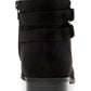 Botas femininas Charter Club com salto bloco e fivela acolchoada e bico amendoado Jaimee, tamanho 5 M, pretas