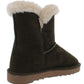 Botas de inverno femininas Tiny 2 de camurça com forro de pele sintética, verde, tamanho 10 M