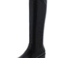 Botas de montaria altas femininas Bar III Vayla de couro sintético, pretas, tamanho 5 M