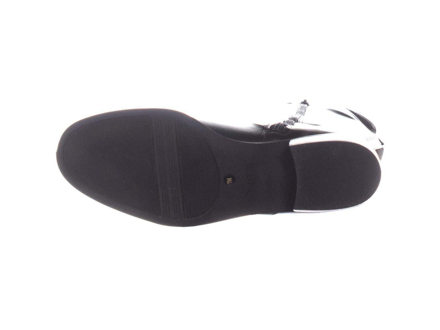 Botas de montaria altas femininas Bar III Vayla de couro sintético, pretas, tamanho 5 M