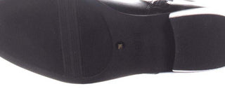 Botas de montaria altas femininas Bar III Vayla de couro sintético, pretas, tamanho 5 M