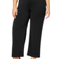Calça feminina de perna larga NY Collection, preta, tamanho 3XP