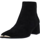 Botas femininas Kenneth Cole New York Roanne de couro, pretas, tamanho 9 M