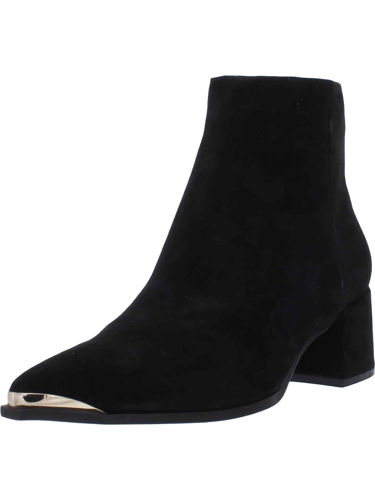 Botas femininas Kenneth Cole New York Roanne de couro, pretas, tamanho 9 M