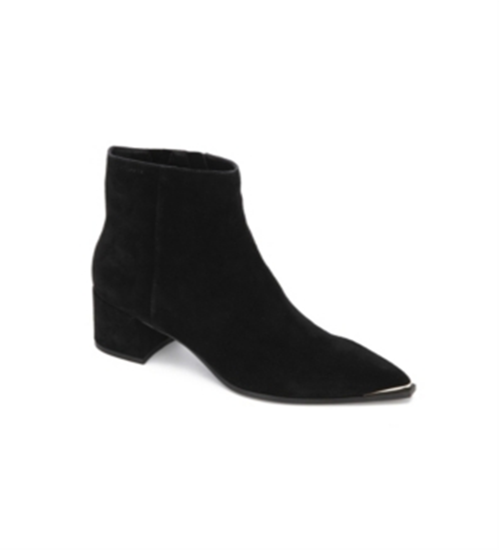 Botas femininas Kenneth Cole New York Roanne de couro, pretas, tamanho 9 M