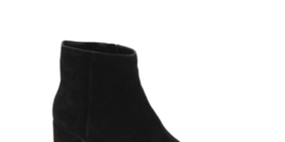 Botas femininas Kenneth Cole New York Roanne de couro, pretas, tamanho 9 M