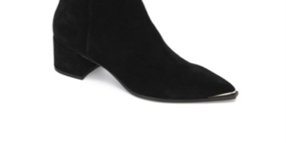 Botas femininas Kenneth Cole New York Roanne de couro, pretas, tamanho 9 M