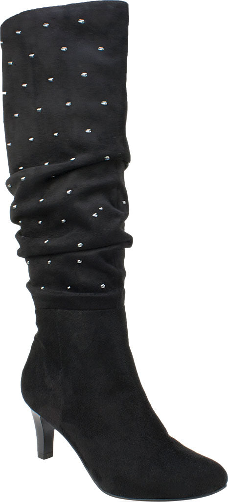 Botas Rialto Canoe Femininas com Acabamento em Tachas e Franzidas - Pretas Tamanho 9 M