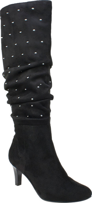 Botas Rialto Canoe Femininas com Acabamento em Tachas e Franzidas - Pretas Tamanho 9 M