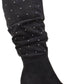 Botas Rialto Canoe Femininas com Acabamento em Tachas e Franzidas - Pretas Tamanho 9 M