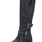 Botas de montaria altas American Rag Collins com zíper duplo para mulheres, pretas, tamanho 8 M