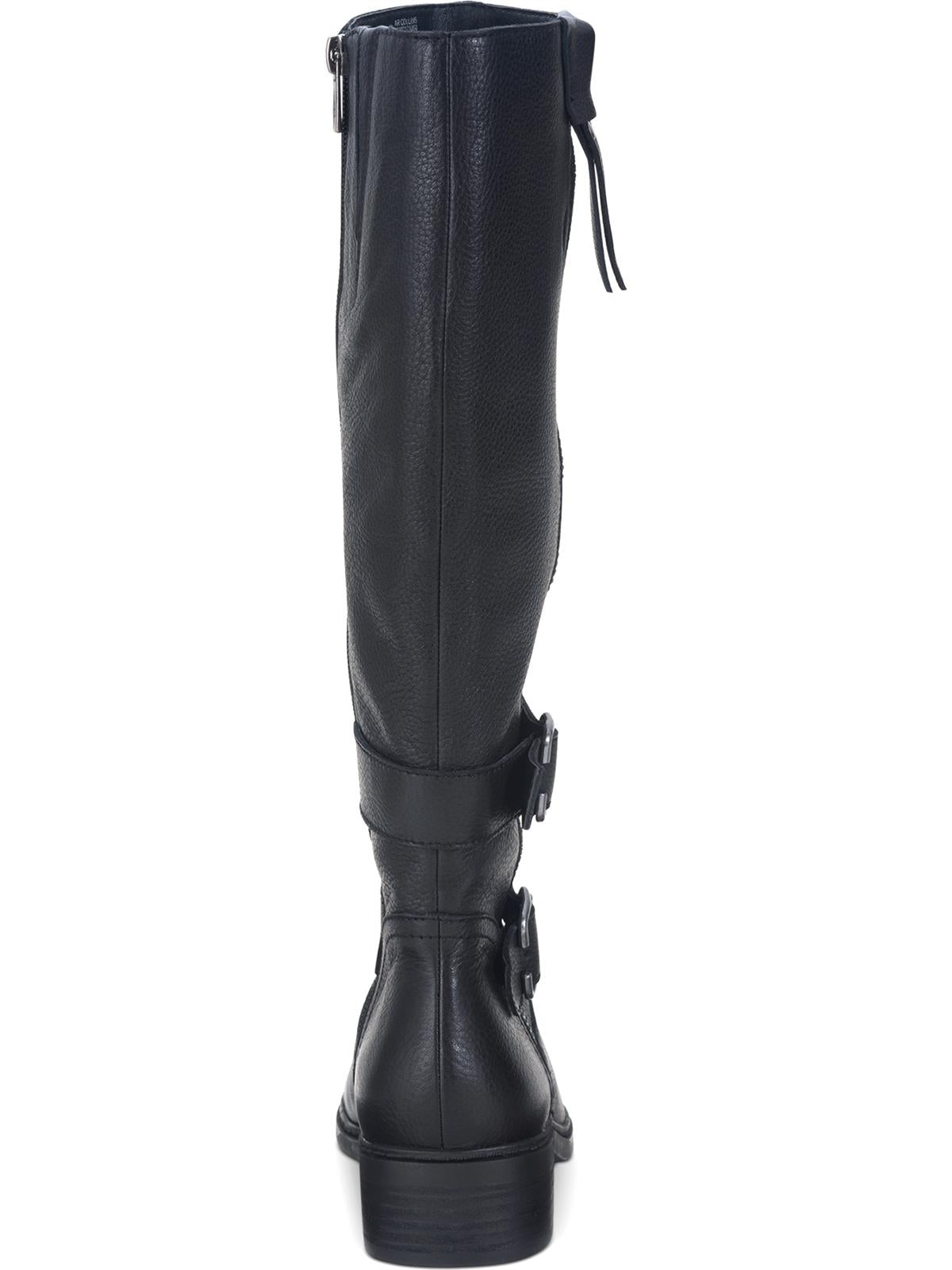 Botas de montaria altas American Rag Collins com zíper duplo para mulheres, pretas, tamanho 8 M