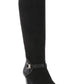 Karen Scott Botas de salto alto Sharonn de camurça sintética femininas, pretas, tamanho 7,5 M