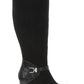 Karen Scott Botas de salto alto Sharonn de camurça sintética femininas, pretas, tamanho 7,5 M