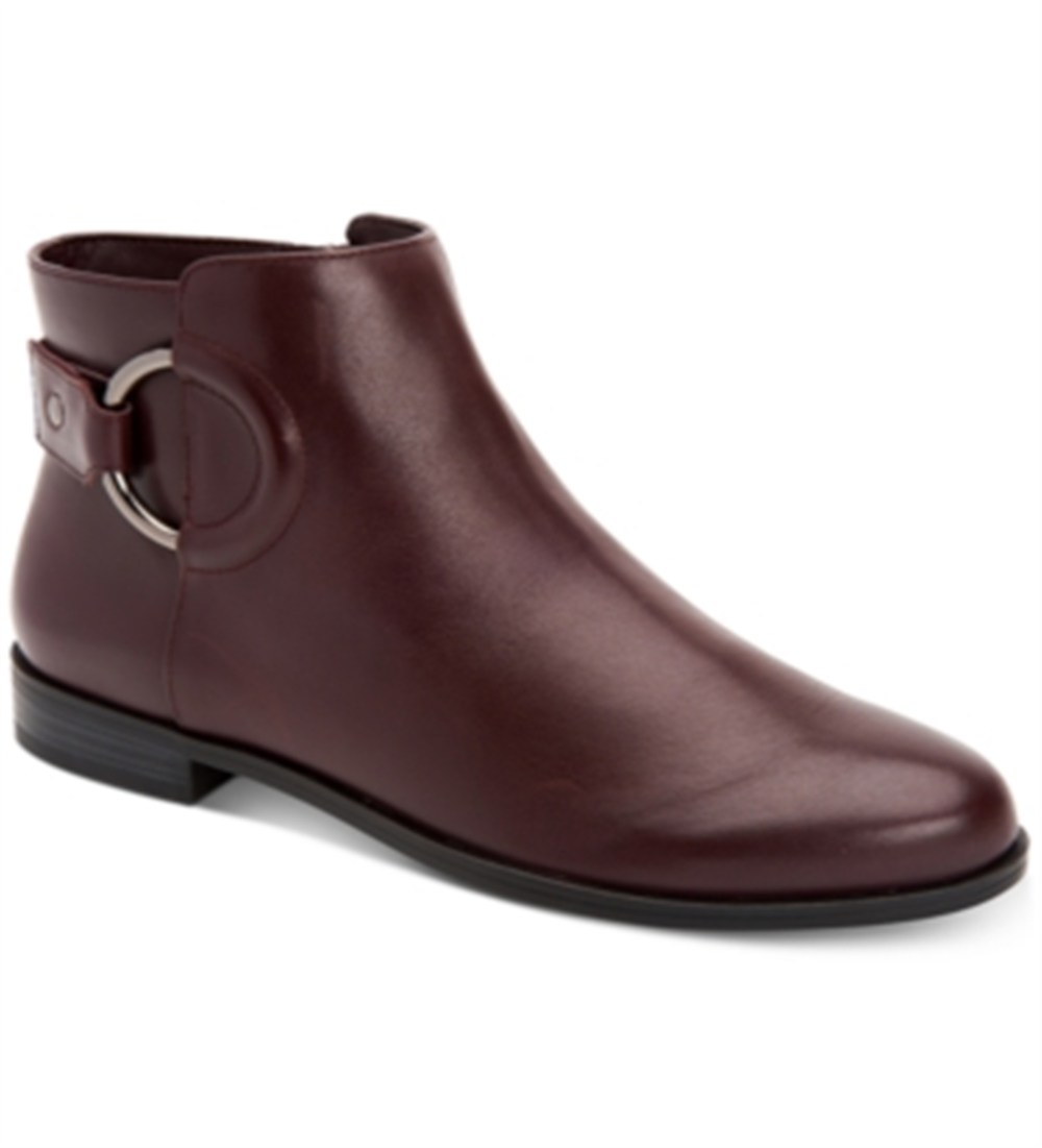 Alfani Sapatos Femininos Avvia Botas Fechadas de Cano Curto, Malbec Burg, Tamanho 8,5