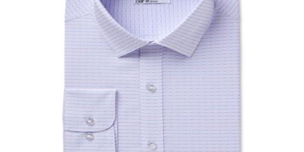 Camisa social masculina Bar III Easy Care com gola geométrica e ajuste clássico, elástica, rosa, tamanho P
