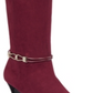 Karen Scott Botas femininas Hollee Fabric Almond Toe até o joelho, tamanho 6,5 M, vermelhas