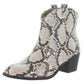 Botas femininas estilo cowboy Mykenna, estilo cowboy, multicoloridas, brancas, tamanho 5 M
