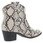 Botas femininas estilo cowboy Mykenna, estilo cowboy, multicoloridas, brancas, tamanho 5 M