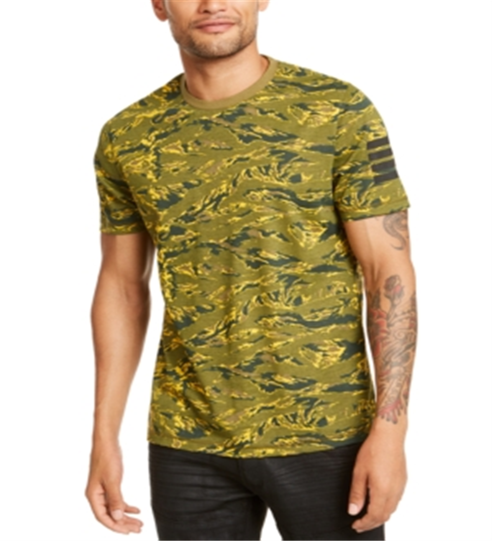 Camiseta camuflada masculina INC International Concepts, verde, tamanho extragrande