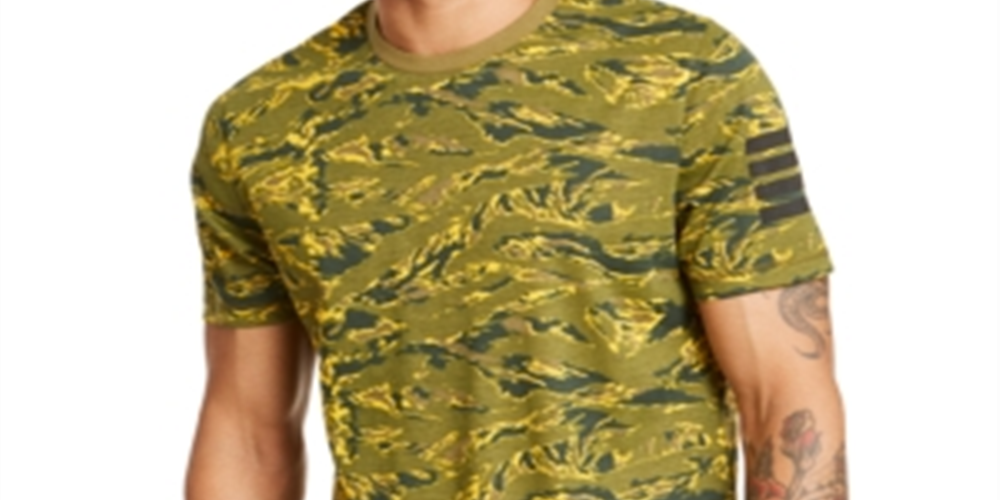 Camiseta camuflada masculina INC International Concepts, verde, tamanho extragrande