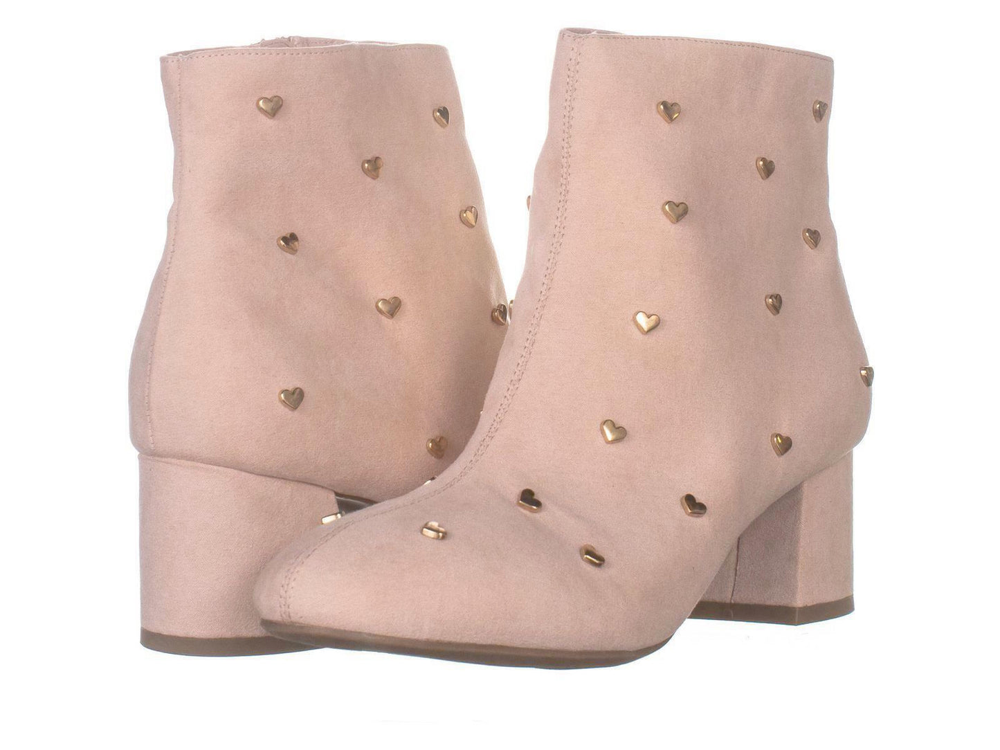 Botas femininas Bar III Jadine Fabric Almond Toe Ankle Fashion Rosa Tamanho 8 M