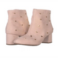 Botas femininas Bar III Jadine Fabric Almond Toe Ankle Fashion Rosa Tamanho 8 M