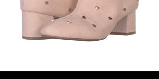 Botas femininas Bar III Jadine Fabric Almond Toe Ankle Fashion Rosa Tamanho 8 M