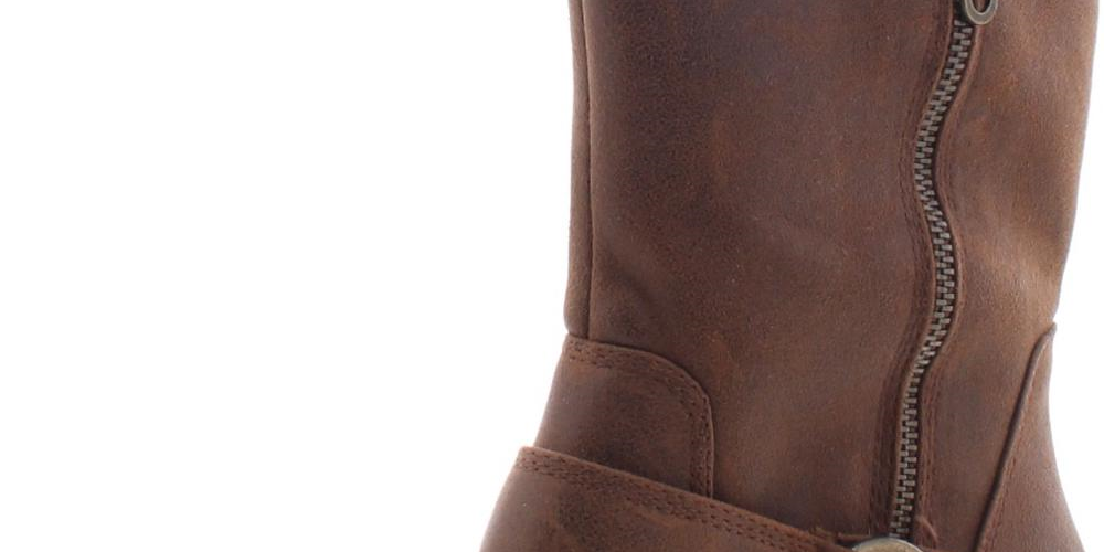 Botas femininas Bare Traps Wylla de couro com bico fechado e cano médio, marrom, tamanho 9,5