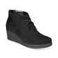 Botas femininas estilo Jerardy de camurça sintética, pretas, tamanho 5 M