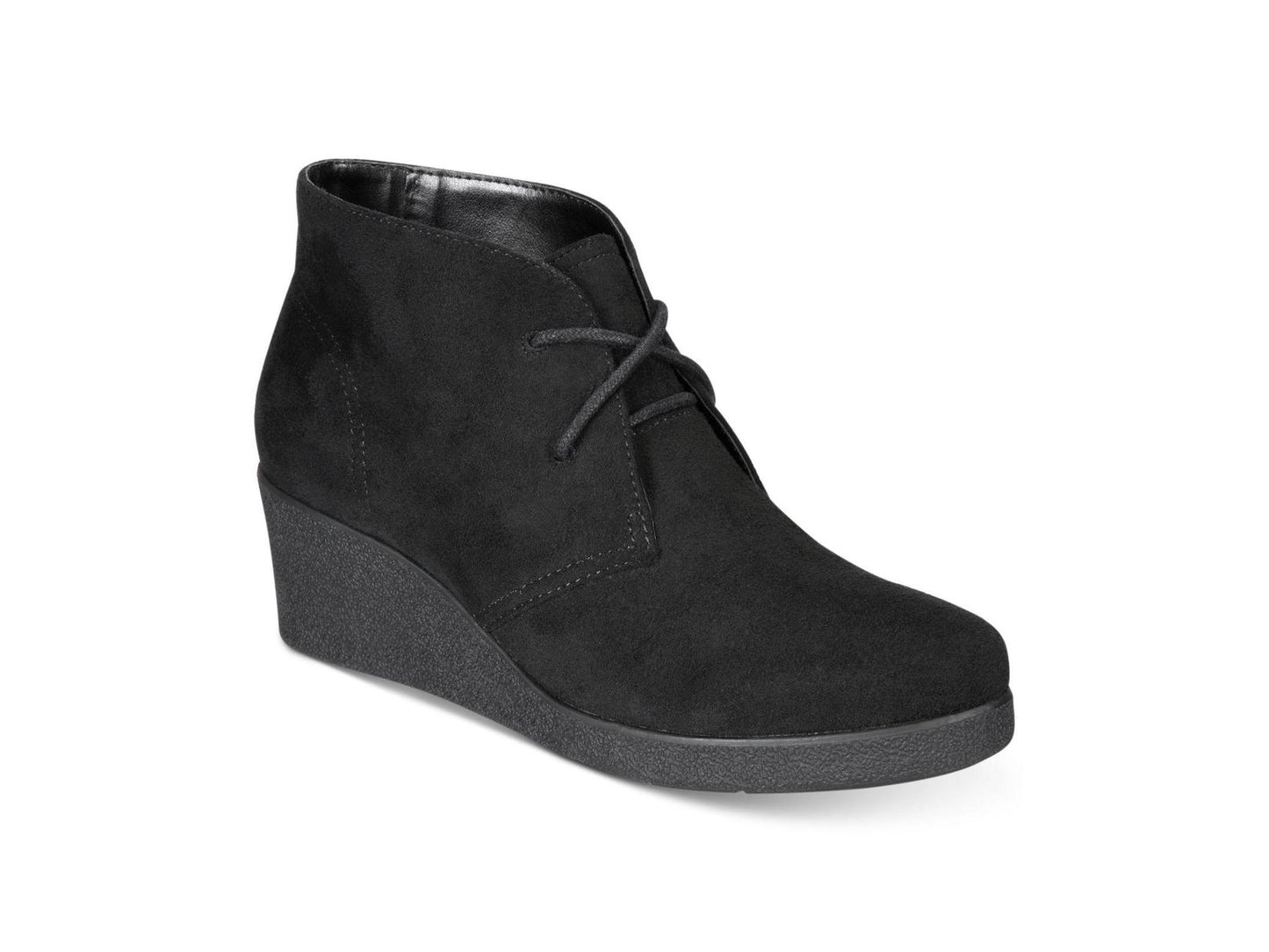 Botas femininas estilo Jerardy de camurça sintética, pretas, tamanho 5 M