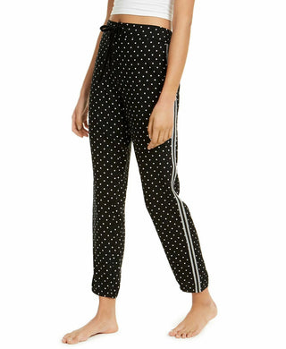 Jenni Women's Metallic Stripe Pajama Pants Black Size L