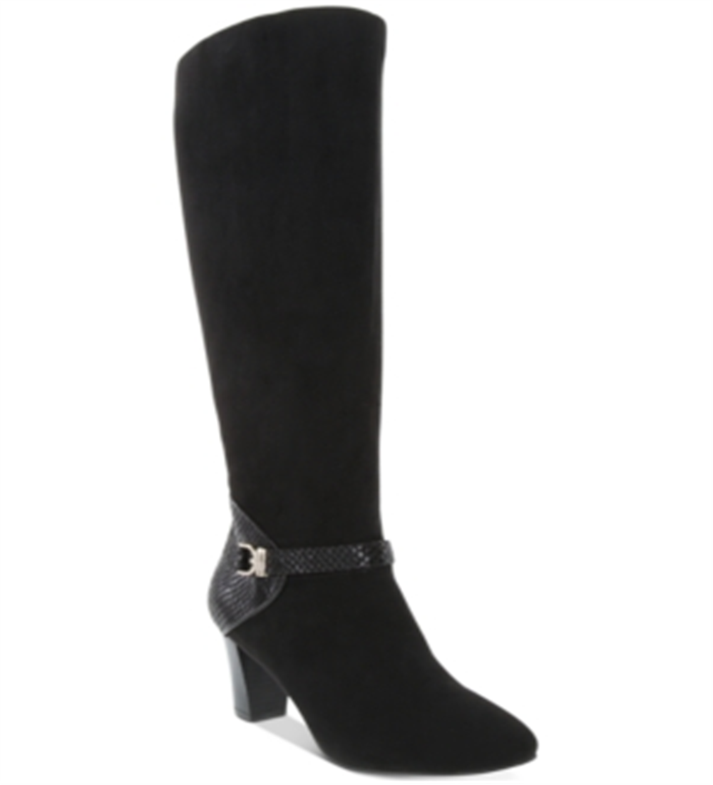 Karen Scott Botas Femininas Sharonn Wide Calf Pretas Tamanho 6M