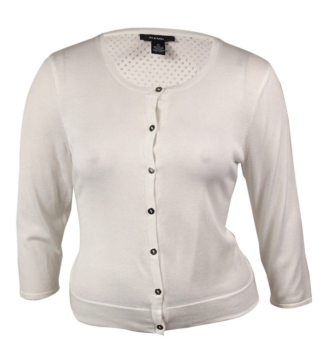 Cardigan de malha com botões e costas perfuradas Alfani feminino, marrom, tamanho 5,5 M