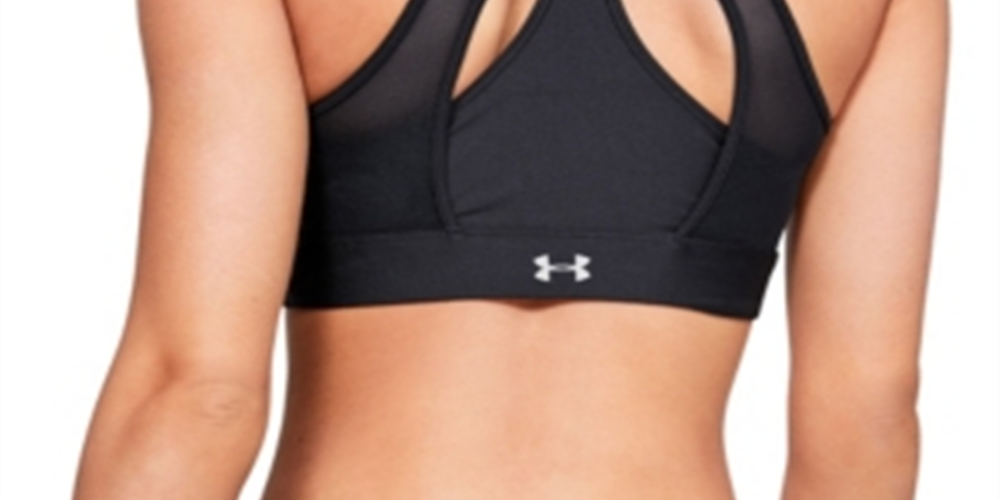 Sutiã esportivo feminino Under Armour Bralette preto tamanho grande