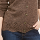 Karen Scott Cardigan Feminino com Botões e Bainha Recortada Marrom Tamanho XS