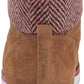 Botas femininas Anne Klein Willpower Fabric com bico fechado e cano curto, tamanho 7,5 M