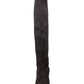 Sapatos femininos Steve Madden Jolly fechados na altura do joelho, cinza, tamanho 7,5