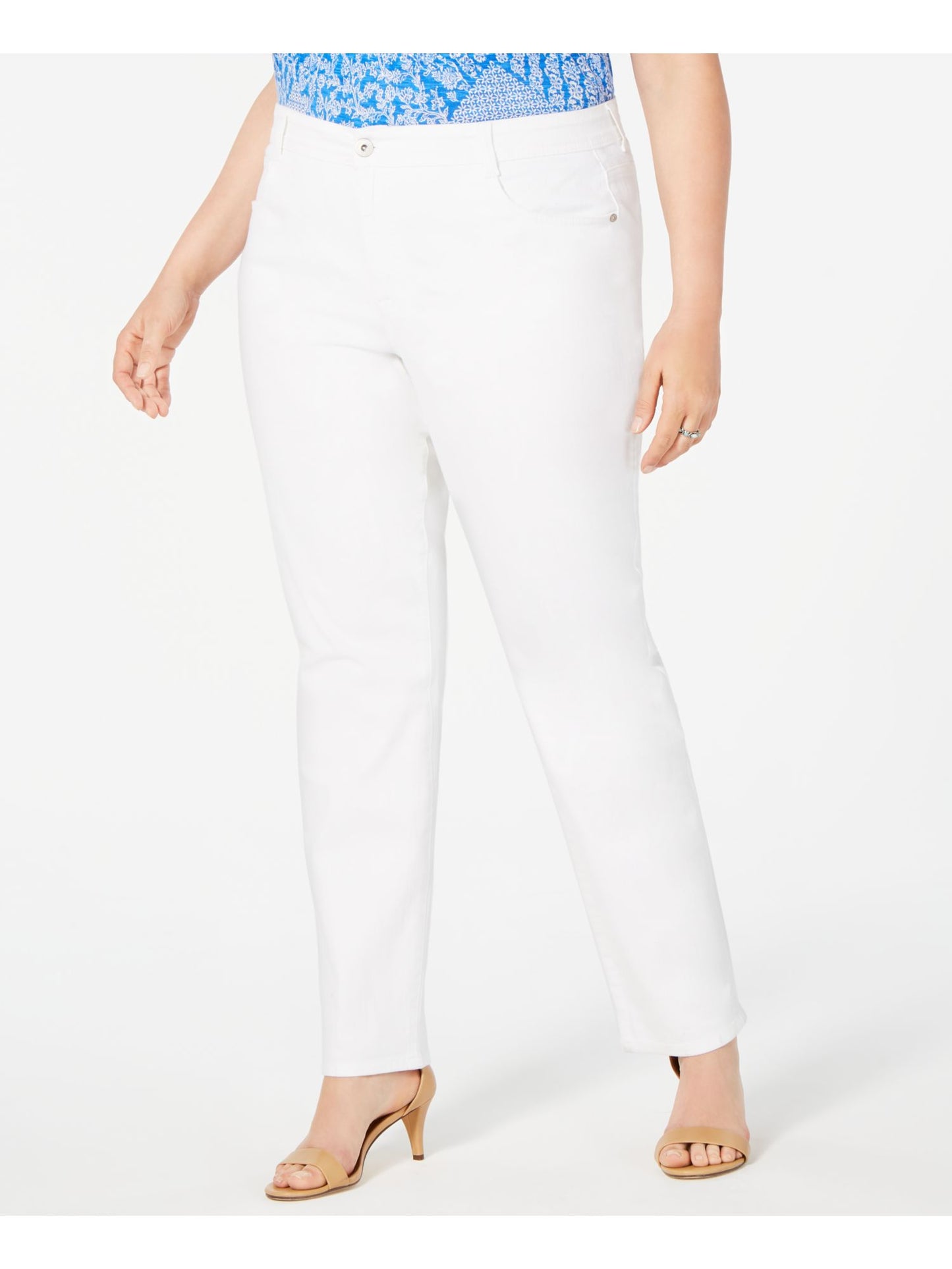 Jeans feminino Style &amp; Co, branco, tamanho 24W