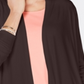Karen Scott Cardigan Feminino Frente Aberta Marrom Tamanho Pequeno Médio