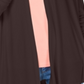 Karen Scott Cardigan Feminino Frente Aberta Marrom Tamanho Pequeno Médio