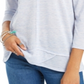 Blusa feminina com decote em V, roxa, tamanho pequeno, estilo &amp; co