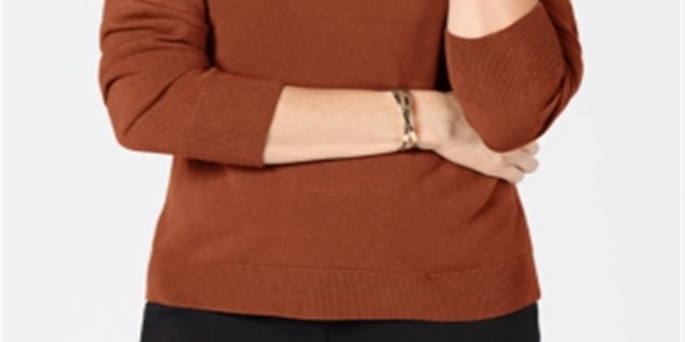 Karen Scott Suéter Feminino Luxsoft Gola Alta Vermelho Tamanho Pequeno Grande
