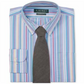 Camisa social listrada masculina Ralph Lauren Classic Fit, azul, tamanho GG