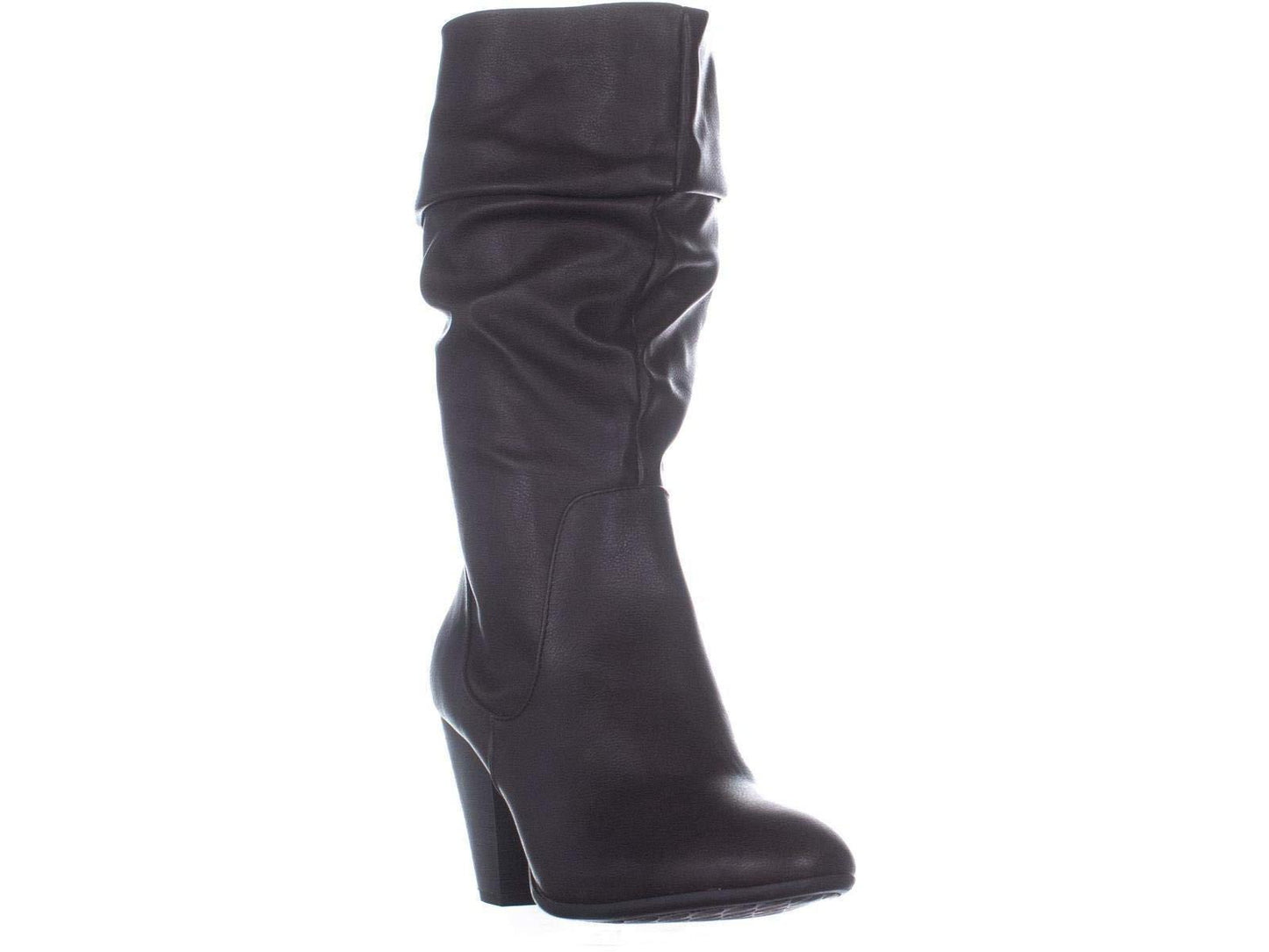 Botas femininas Esprit Oliana com bico fechado e cano médio, marrom escuro, tamanho 8,5
