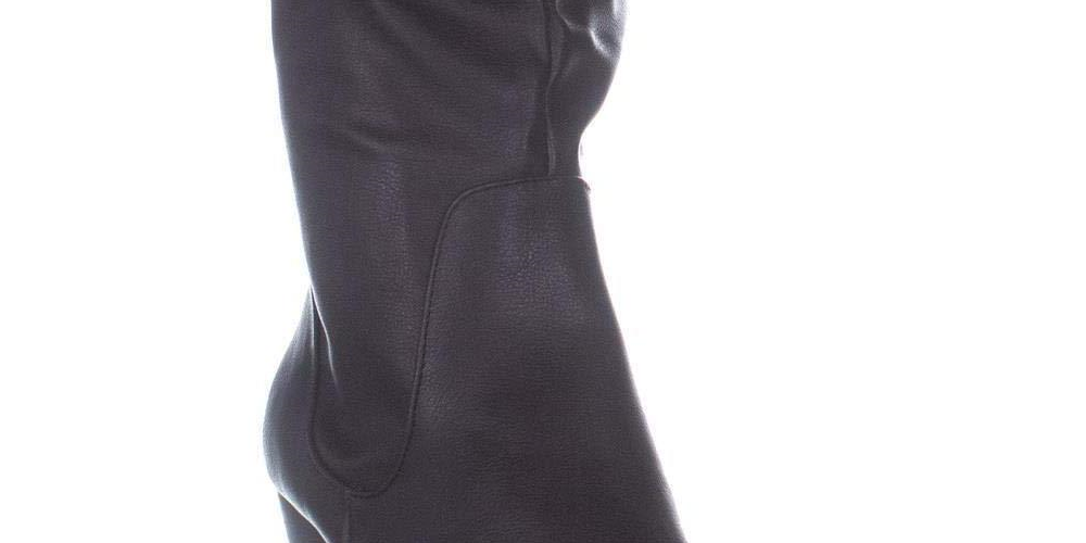 Botas femininas Esprit Oliana com bico fechado e cano médio, marrom escuro, tamanho 8,5
