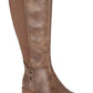 Botas Baretraps Madelyn Wide Calf High para mulheres, marrom, tamanho médio, 10