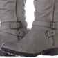 Botas de combate femininas White Mountain Remi, bico redondo, cano alto, cinza, tamanho 8,5 M