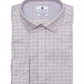 Camisa social masculina Ryan Seacrest Distinction Ultimate Active Stretch Dobby Check, branca, tamanho M