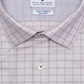 Camisa social masculina Ryan Seacrest Distinction Ultimate Active Stretch Dobby Check, branca, tamanho M